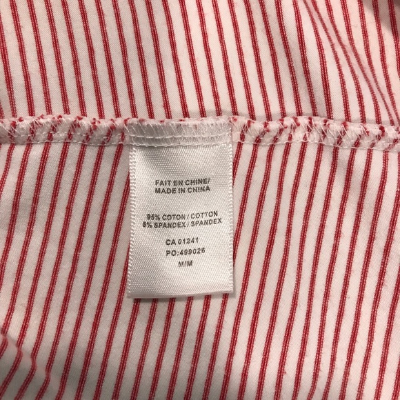 Simon’s TWIK Red Striped Off the Shoulder Tee M - Picture 5 of 6